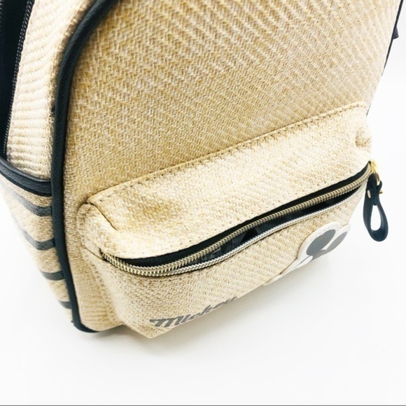 Disney Mickey Mouse Straw Raffia Style Mini Backpack 10”in x 7”in Disney Travel - Picture 11 of 14